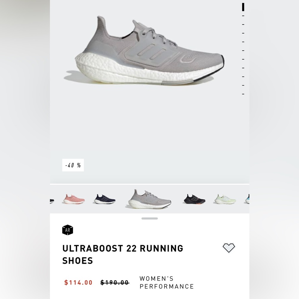 Adidas Ultraboost Running Shoes-Grey 7.5 - Picture 6 of 6